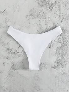 SHEIN Swim Bragas bikini unicolor - Blanco - Ver 3