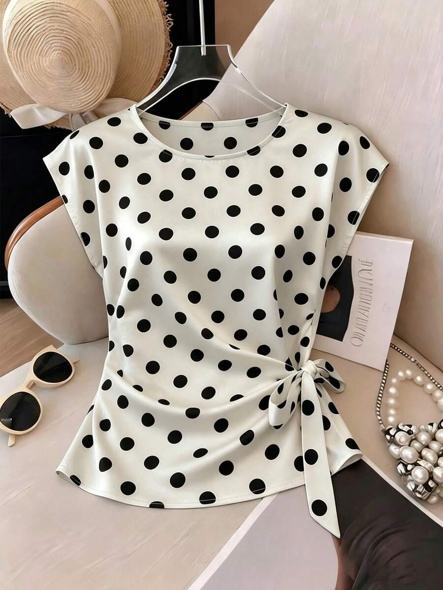 Franclia Blusa elegante y casual para mujer para viajes, vacaciones, ir a la oficina, salidas con hermanas, compras, estilo old-money, uso diario - Albaricoque - Ver 1