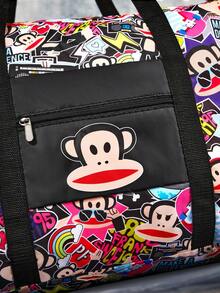 Paul Frank X SHEIN 1. Motif Karakter Kartun Lucu. Dapat digunakan untuk menyimpan tas travel, tas pantai, cocok untuk bepergian, olahraga, rekreasi, dan piknik. Kapasitas besar, cocok untuk pria, wanita, dan pelajar. Dapat dipasang di dalam koper biasa, troli, dan tas monyet. - MultiWarna - View 7