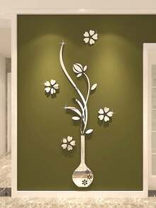 1 Bộ Bình Hoa Gương Acrylic 3D Dán Tường, Hình Dán, Hình Dán Tường, Hình Dán Vinyl Để Trang Trí Nhà Cửa, Trang Trí Mùa Xuân Làm Mới Ngôi Nhà Của Bạn, Hình Dán Trang Trí Rama Quà Tặng Sinh Nhật, Gương Tốt Nghiệp, Trang Trí Tường Phòng, Gương Treo Tường, Trang Trí Phòng Tắm, Trang Trí Phòng Khách - Bạc - Xem 3