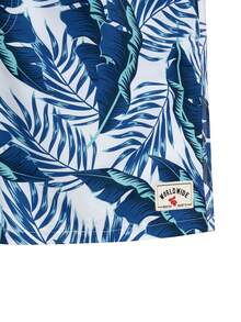 Manfinity Swimmode 男士沙滩度假休闲抽绳泳裤 - 藍色 - 查看 7