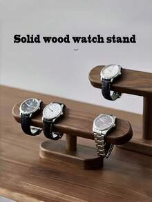 Cirelle A Watch Stand, Solid Wood Watch Table, Creative Ornament Storage Rack, Watch Display Shelf, Bracelet And Necklace Rack. - Brown - View 8