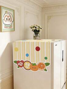 Simple Refrigerator Dust Cover Fabric For Home Double-Door Freezer Top Dust Cover Covercloth - Multicolor - View 2