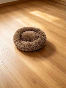 1 Piece Round Warm Fleece Pet Bed, Suitable For Small, Medium And Large Pets, All Seasons Sleeping Use - Camel - View 9