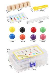 Kindergarten Test Tube Bead Clipping Toy For Children's Color Recognition, Hand Movement Training, Grasping, Early Education, And Brain Development. - Multicolor - View 5