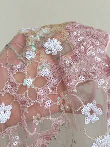 Sundraya Áo kiểu lưới đính sequin hở lưng gợi cảm dành cho nữ, thích hợp cho mùa hè, lễ hội âm nhạc, kỳ nghỉ. - trắng - Xem 6