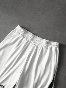 PAVTROS 男士夏季T恤套装，拼接运动街头风宽松短袖短裤套装 - 彩色 - 查看 7