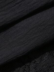 Dazy Plus Celana Panjang/Culottes Ukuran Besar Warna Polos dengan Potongan Lebar, Cocok untuk Semua Musim - Hitam - View 3
