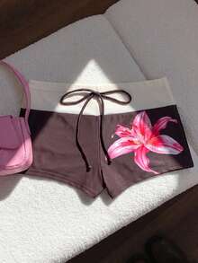 Elavelle Women's Bowknot Printed Swimsuit Bottom, Spring/Summer - Multicolor - View 4