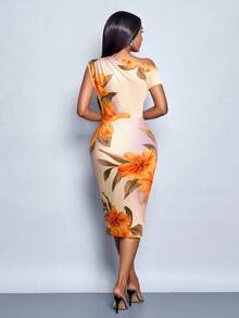Women Midi Dresses - Multicolor 5 - View 4