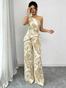 Selianne Bộ 2 món áo và chân váy không tay vai lệch cho nữ - Nhiều màu - Xem 6