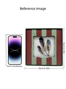 Cirelle Vintage Picture Frame With Stripe Design, Square Bohemian Photo Frame For Tabletop Decor, Retro & Unique Home Accent - multicolor - View 4