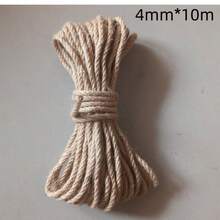 1pcs 10m Natural Sisal Rope, Heavy Duty Thick Twine ,Premium Quality Jute Rope ,For Cat Scratcher Post Tree, Garden, Binding, Crafts Packing Material, Home Decorating - Multicolor - View 13