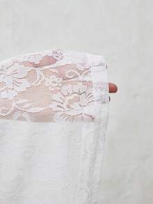 Franclia Women's New White Ruffled Elegant Romantic Lace Spaghetti Strap Maxi A-Line Dress - White - View 7