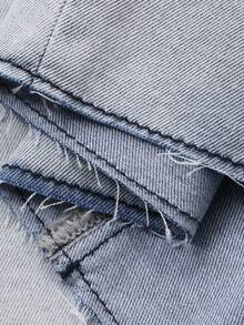 DAZY Faded Gradient Western Cowgirl A-Line Long Casual Vacation Denim Skirt For Women, Spring/Summer - Blue - View 9