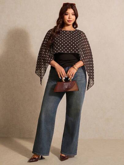 Elaquor 女士棕色披肩领休闲上衣，优雅女式衬衫，休闲女装，新年女装，适合日常穿着、外出、通勤，秋冬季款，蝙蝠袖上衣，咖啡棕色上衣，深棕色上衣