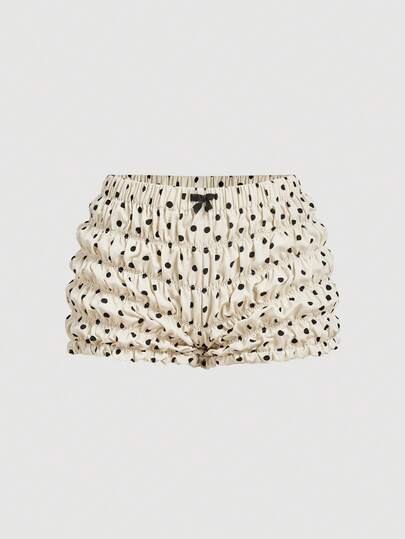 SHEIN MOD Quần short nữ họa tiết chấm bi, kiểu dáng thường ngày.