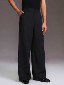 STYNVO Men's Solid Color Casual Pants - Black - View 3