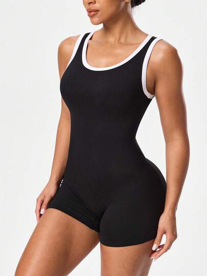 Seamluxe SHEIN Sport 无缝撞色连体衣