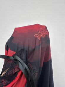 GalTyme 春夏新款休闲碎花V领短袖收腰A字短裙，百搭实用，适合日常、派对、通勤、婚礼、音乐节、返校、度假等各种场合，也适合大码女性穿着。 - 彩色 - 查看 7