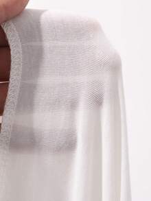 Women's Contrast Lace Slim Fit Halter Neck Elegant Vacation Summer Tank Top Vest - White - View 9