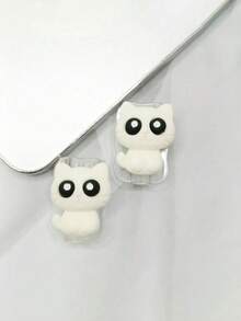2pcs Cat Cable Protector, Durable Tear-Resistant Phone Charger Accessory, Desktop Cable Management, Fun Gift - Multicolor - View 4