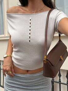 Livesso Women Knit Tops - Grey - View 5