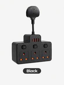 Teckwe 7 合 1 英式插头电源排插，带 3 个交流电源插座、3 个 USB A 接口和 1 个 Type-C 接口 - 英規插(220-240V) - 查看 9