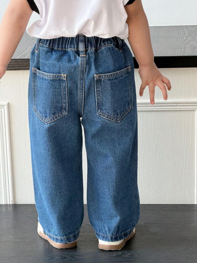 Toddler Boys' Loose Casual Korean Style Versatile Denim Pants
