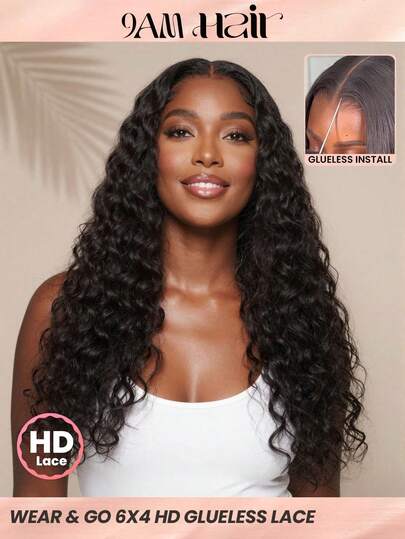 TrueHD 9 Am Hair Store Glueless Hd Lace Front Deep Wave 6*4 8-14 Bob Inch 16-30 Inch Long Hair 180% Lace Closure Wigs Natural Color Pre Plucked Hairline Silky Daily Use Wear & Go Artistic Elegance Active Energy Casual Everyday Romantic Getaway Sport Vacation Bridesmaid Gifts