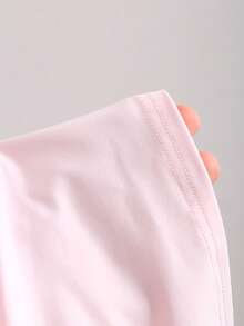 Sweetra Lace Patchwork Sweetheart Neck Casual Elegant Blouse T-Shirt, Spring/Summer - Pink - View 7