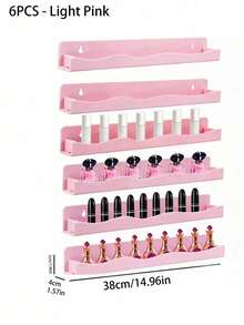 Nail Polish Wall Rack, 6 Pastel Colors Acrylic Nail Polish Floating Shelves For Multi-Purpose,Ideal Gift For Girls Teens,Great Display For Salons Retailers - Macaron Color - View 4