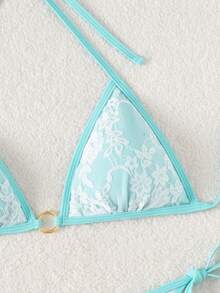 SHEIN Swim Springbreak Beachwear Summer Outfit Sets For Women - Blue - View 4