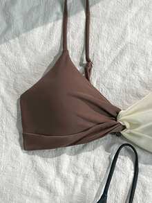 Swim Vcay Áo bơi nữ phối nhiều màu, trang phục đi biển thường ngày. - Nhiều màu - Xem 4
