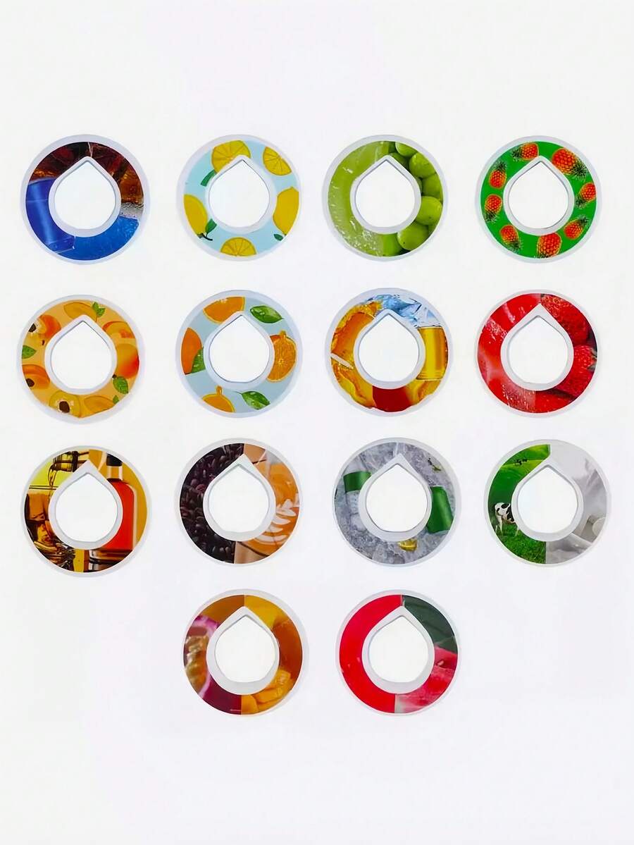 12 piezas de anillos de fragancia al azar, adecuados para múltiples ocasiones - Multicolor - Ver 1