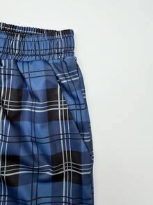 Velminro Bộ đồ ngủ nam gồm áo in hình hoạt hình và quần short kẻ caro. - Nhiều màu - Xem 7