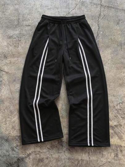 STEELVANCE Męskie spodnie dresowe ze ściągaczem w pasie i szerokimi nogawkami