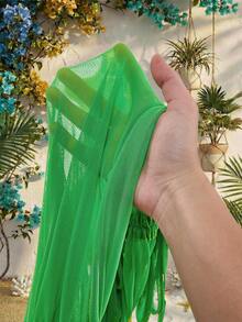 Women Plus Size Sports Dresses - Green - View 12