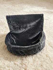 1 件装悬挂式猫窝宠物用品，动物保暖毛绒篮式摇篮吊床，豪华悬挂式猫床，可折叠猫吊床，灰色，可供猫咪玩耍 - 彩色 - 查看 9