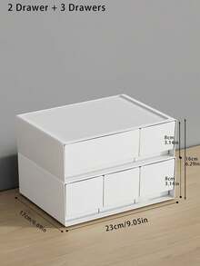 Hộp đựng đồ để bàn màu trắng có thể xếp chồng này rất phù hợp để sắp xếp đồ dùng văn phòng, trường học và nhà, đồng thời cũng là một món quà tuyệt vời dành cho phụ nữ và các bạn gái. - Nhiều màu - Xem 12