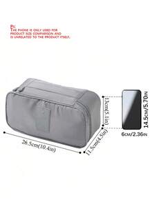 1 túi đựng đồ vệ sinh cá nhân du lịch 9,4 inch di động, túi đựng đồ lót chia ngăn, tiện lợi và thiết thực, có thể dùng để phân loại quần áo và đồ dùng cá nhân, đồ đựng khi đi du lịch, túi đựng đồ lót & tã chống thấm nước chắc chắn, túi đựng đồ du lịch làm quà tặng Giáng sinh cho ngày lễ, phong cách Boho - Xám - Xem 2
