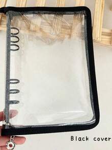 A5 Zipper Binder Notebook With Shiny Cover, Flash Organizer Diary, Bullet Transparent PVC Photo Album - Multicolor - View 6