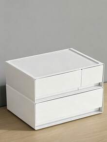 Hộp đựng đồ để bàn màu trắng có thể xếp chồng này rất phù hợp để sắp xếp đồ dùng văn phòng, trường học và nhà, đồng thời cũng là một món quà tuyệt vời dành cho phụ nữ và các bạn gái. - Nhiều màu - Xem 1