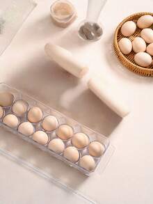 1 Rak Penyimpanan Telur PET Berbagai Ukuran, Organizer Telur Transparan untuk Kulkas, Wadah Pelindung Telur yang Dapat Ditumpuk, Cocok untuk Ruang Penyimpanan, Kulkas, dan Dapur. - Clear - View 6