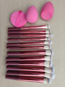 Makeup Brushes Set, Complete Professional Makeup Tools, Portable Storage, Perfect For Beginners & Festive Gift Box - Burgundy - View 9