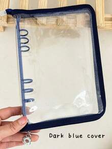 A5 Zipper Binder Notebook With Shiny Cover, Flash Organizer Diary, Bullet Transparent PVC Photo Album - Multicolor - View 9