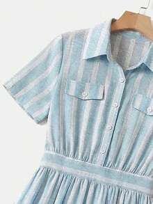 Rusticease Women's Casual Long Striped Dress, Summer - Multicolor - View 6