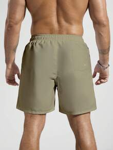 Palasendo Quần short nam casual dây rút eo túi chéo, phù hợp cho kỳ nghỉ hè, đi làm hàng ngày, ngày lễ - màu xanh lá - Xem 2