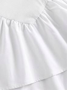 Firerie Kids Firerie Kids Đầm mini dáng chữ A màu hồng dệt kim, dây mảnh, kiểu dáng thường ngày cho bé gái tuổi teen, thích hợp cho ngày Valentine, tiệc tùng, đi chơi, tựu trường và mùa tốt nghiệp. - trắng - Xem 3