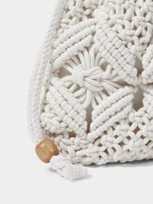 SHECARRY Stylish And Exquisite Hand-Woven Women's Bags - Beige - View 7